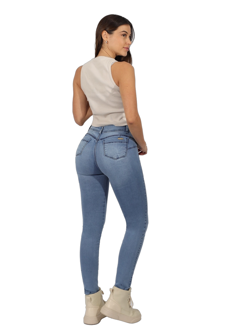 JEANS ALGODÓN MUJER DIVINO JEANS CELESTE SENA II - 2