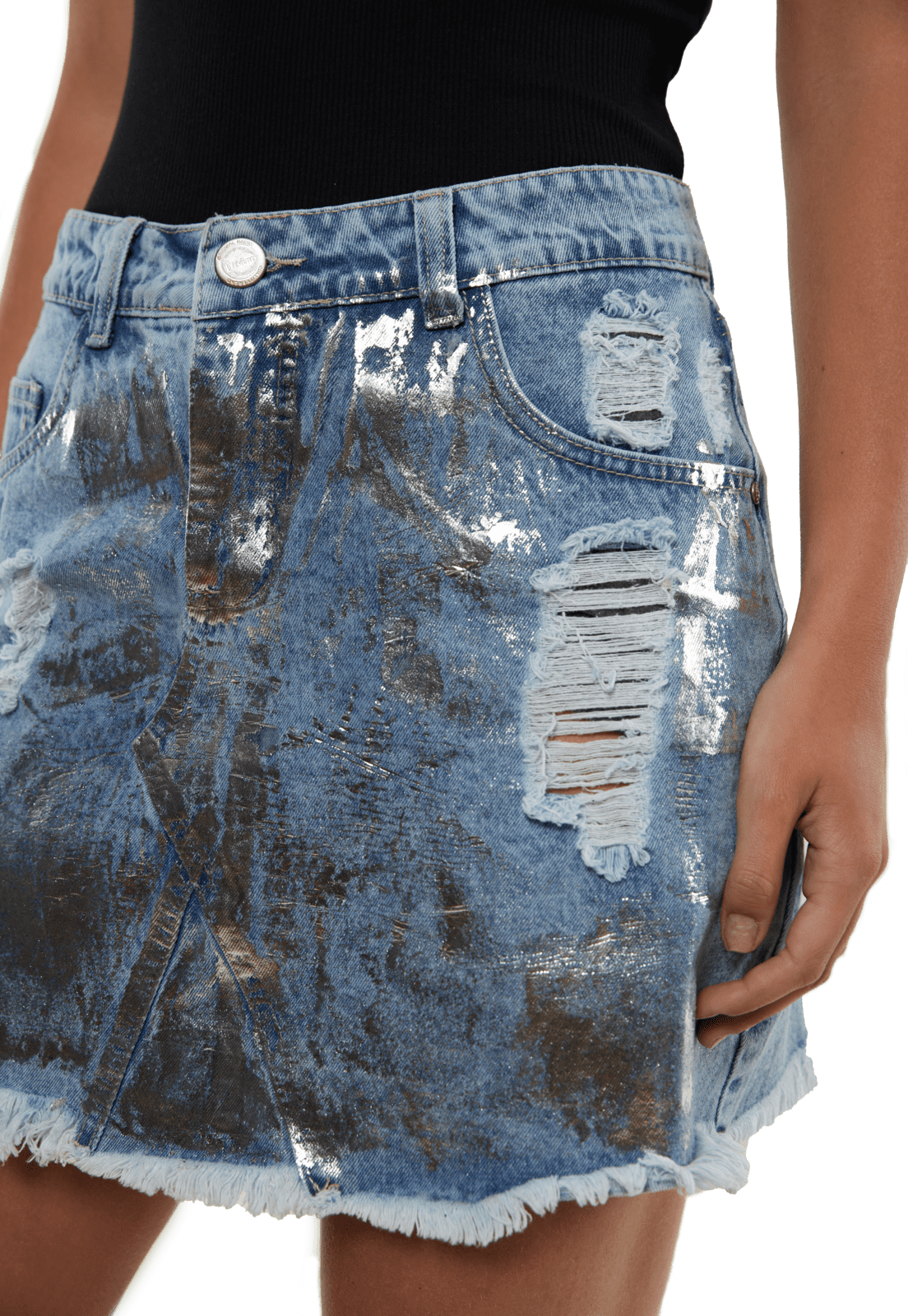 FALDA ALGODÓN MUJER DIVINO JEANS CELESTE GANGES I - 4