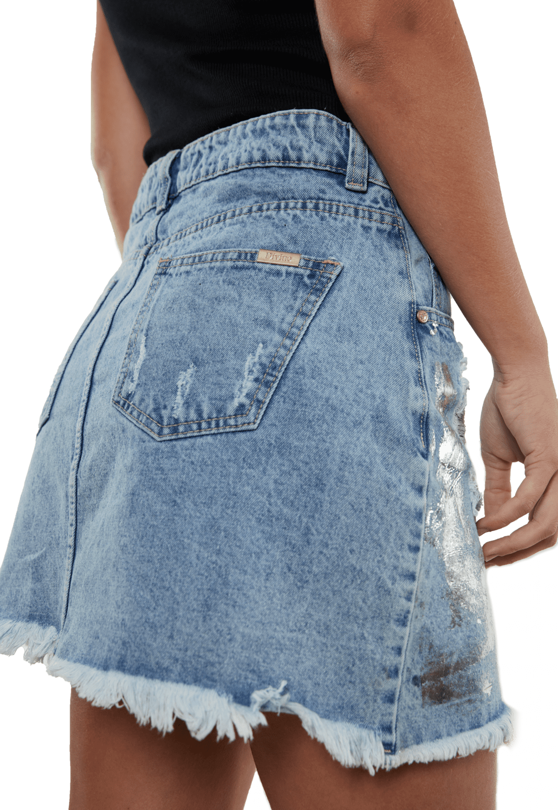 FALDA ALGODÓN MUJER DIVINO JEANS CELESTE GANGES I - 5