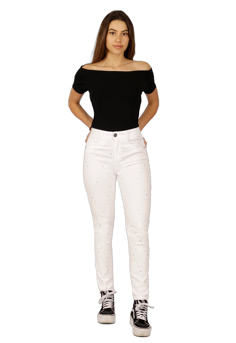 JEANS ALGODÓN MUJER DIVINO JEANS BLANCO NILO III - 1