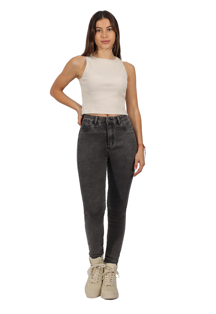 JEANS ALGODÓN MUJER DIVINO JEANS GRIS SENA IV - 1