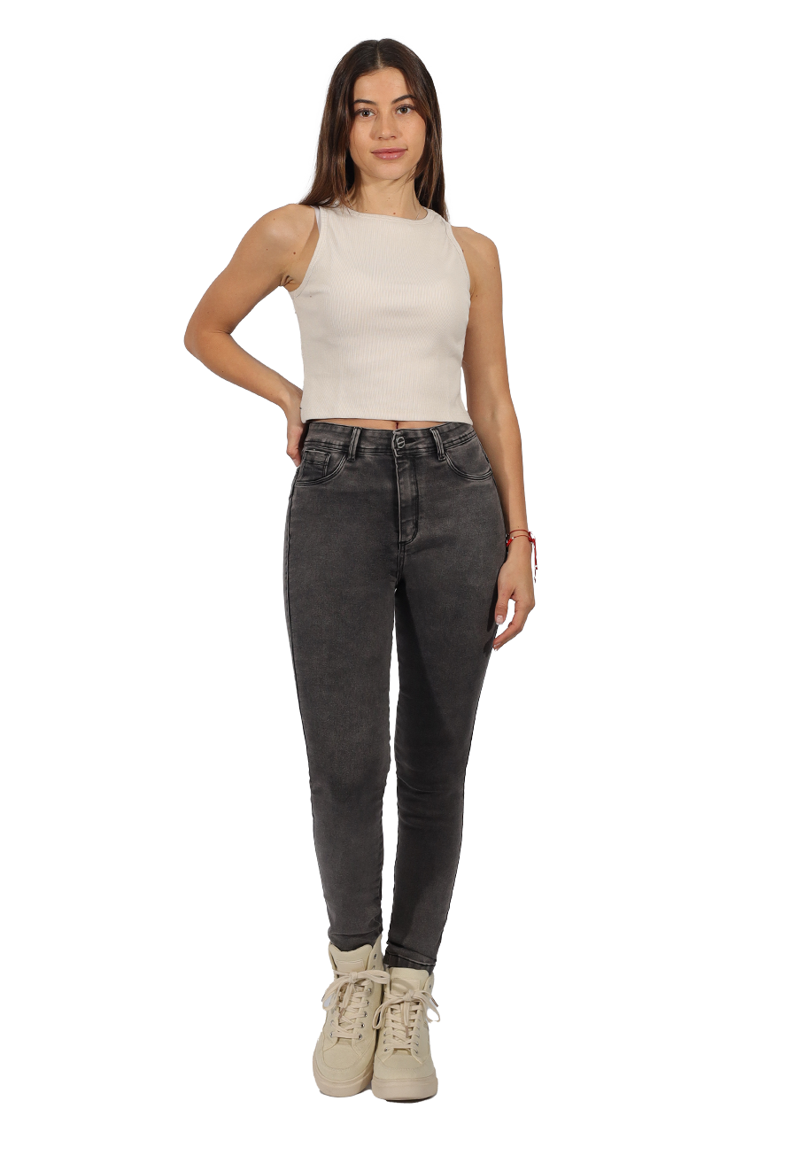 JEANS ALGODÓN MUJER DIVINO JEANS GRIS SENA IV - 1