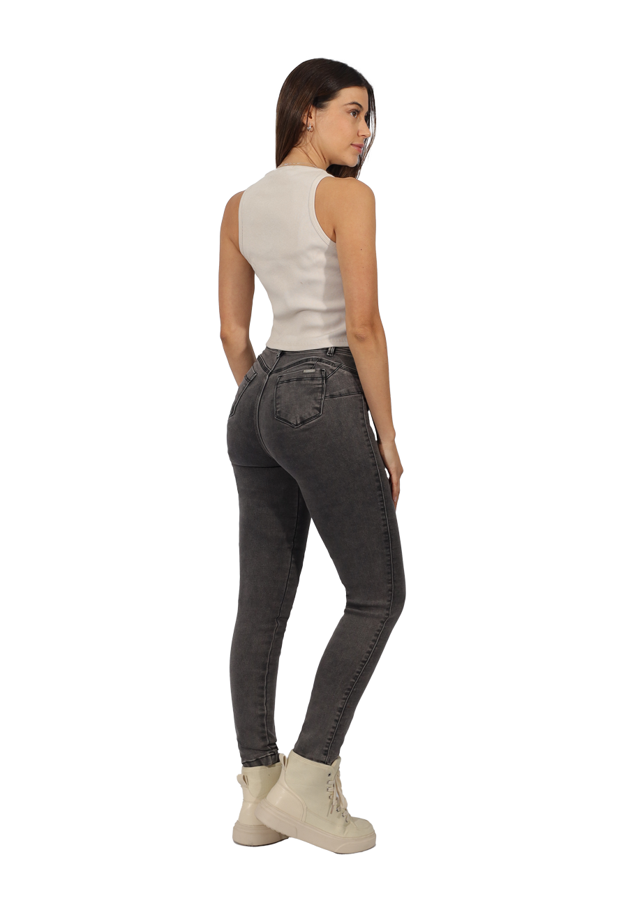 JEANS ALGODÓN MUJER DIVINO JEANS GRIS SENA IV - 2