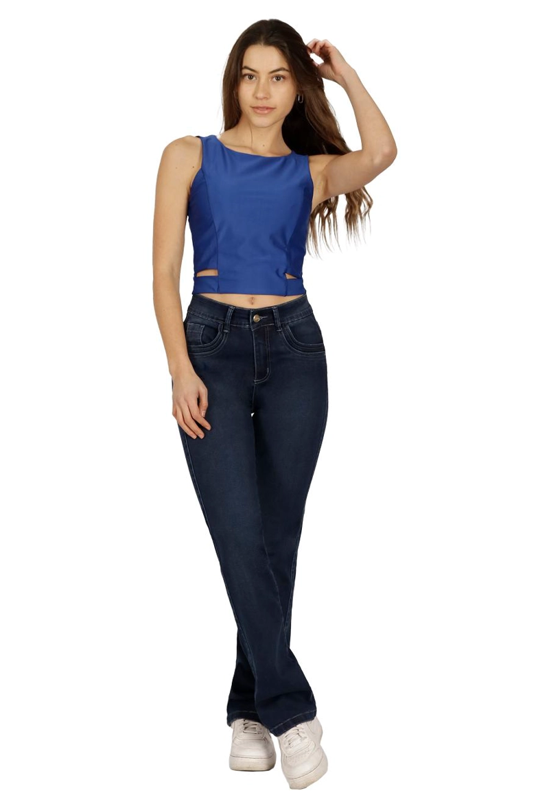 JEANS ALGODÓN MUJER DIVINO JEANS AZUL CARLA I - 1