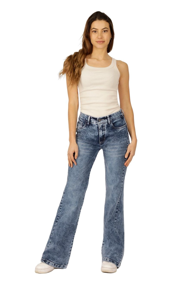 JEANS ALGODÓN FLARE MUJER DIVINO JEANS AZUL BRENDA I - 40 - 1