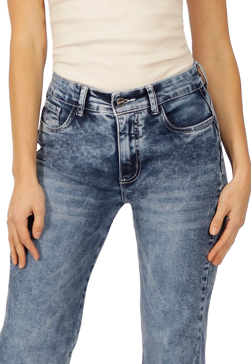 JEANS ALGODÓN FLARE MUJER DIVINO JEANS AZUL BRENDA I - 40 - 3