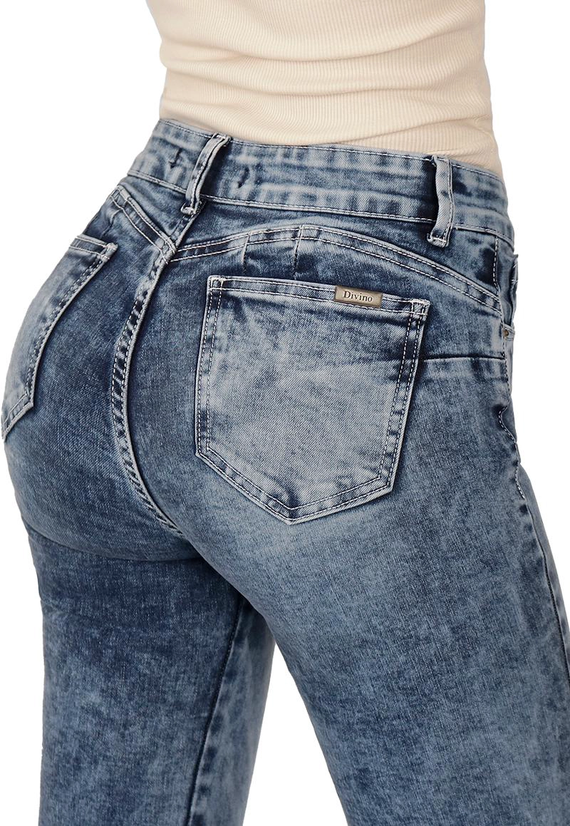 JEANS ALGODÓN FLARE MUJER DIVINO JEANS AZUL BRENDA I - 40 - 4