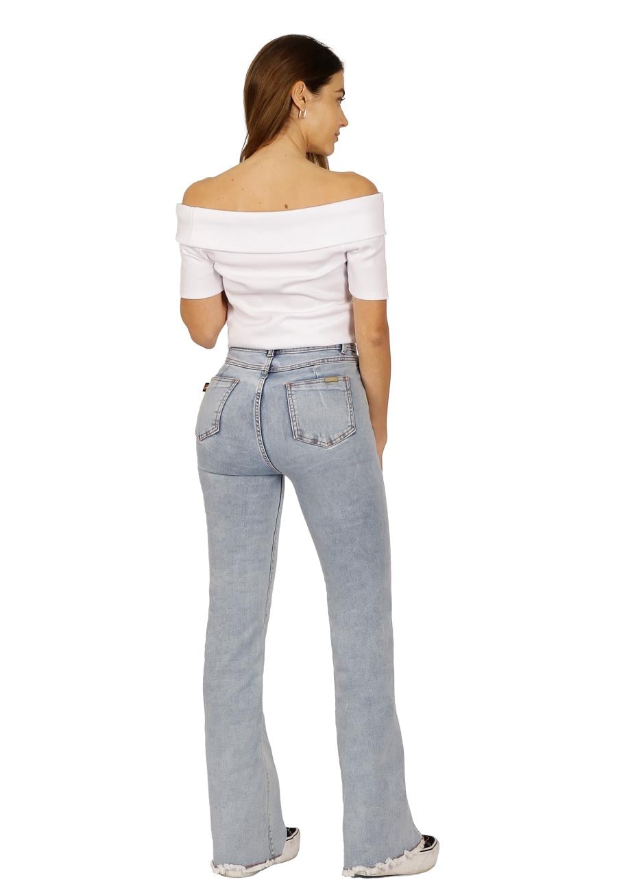 JEANS ALGODÓN FLARE MUJER DIVINO JEANS CELESTE FRIDA II - 2