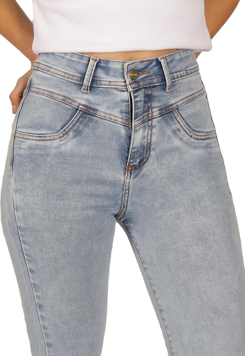 JEANS ALGODÓN FLARE MUJER DIVINO JEANS CELESTE FRIDA II - 3