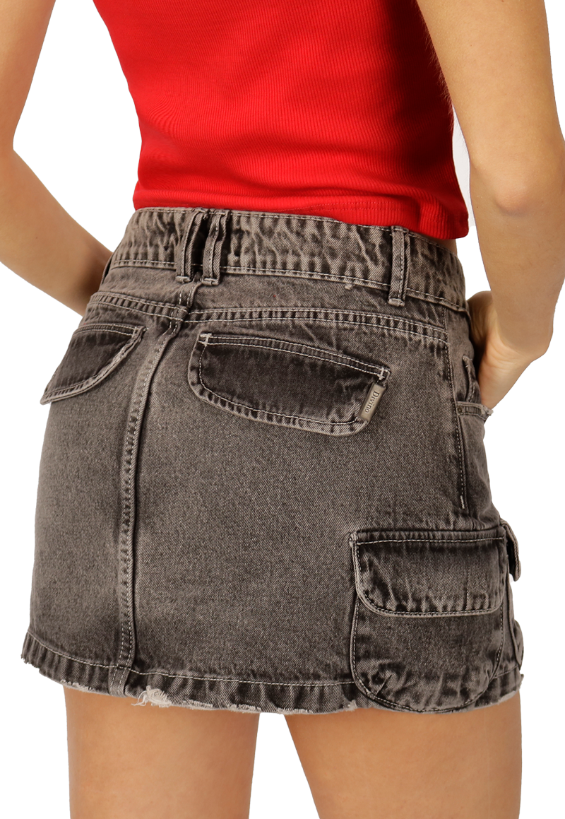 FALDA CATERINA II CARGO GRIS DIVINO JEANS - 4