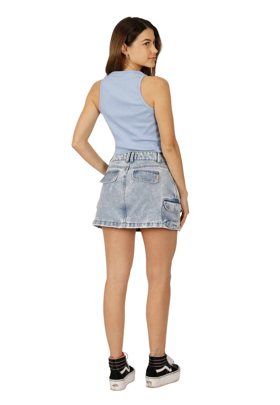 FALDA CATERINA I CARGO CELESTE DIVINO JEANS - 2