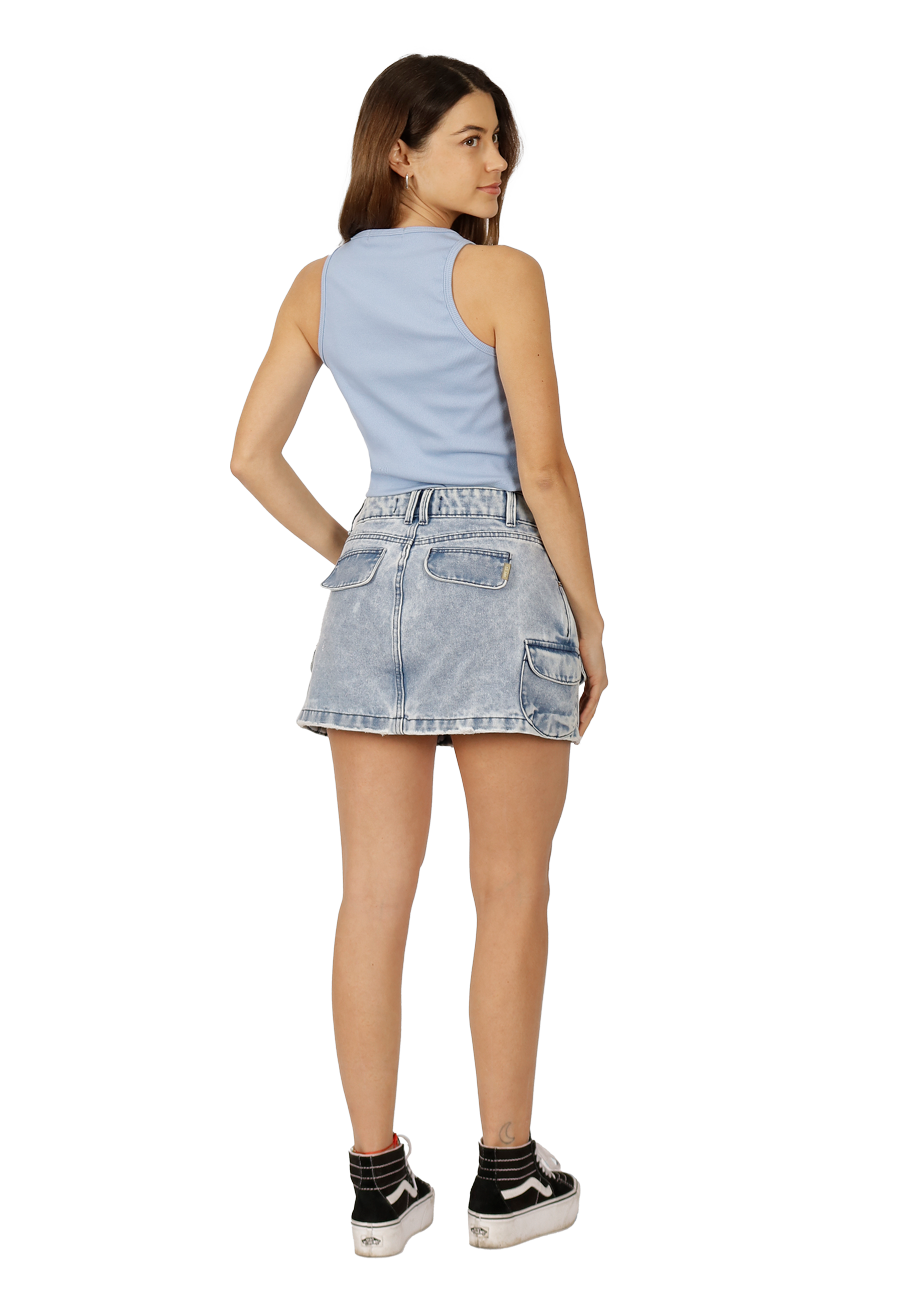 FALDA CATERINA I CARGO CELESTE DIVINO JEANS - 2
