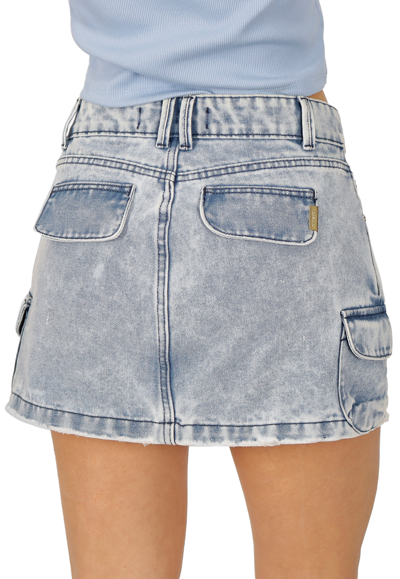 FALDA CATERINA I CARGO CELESTE DIVINO JEANS - 4