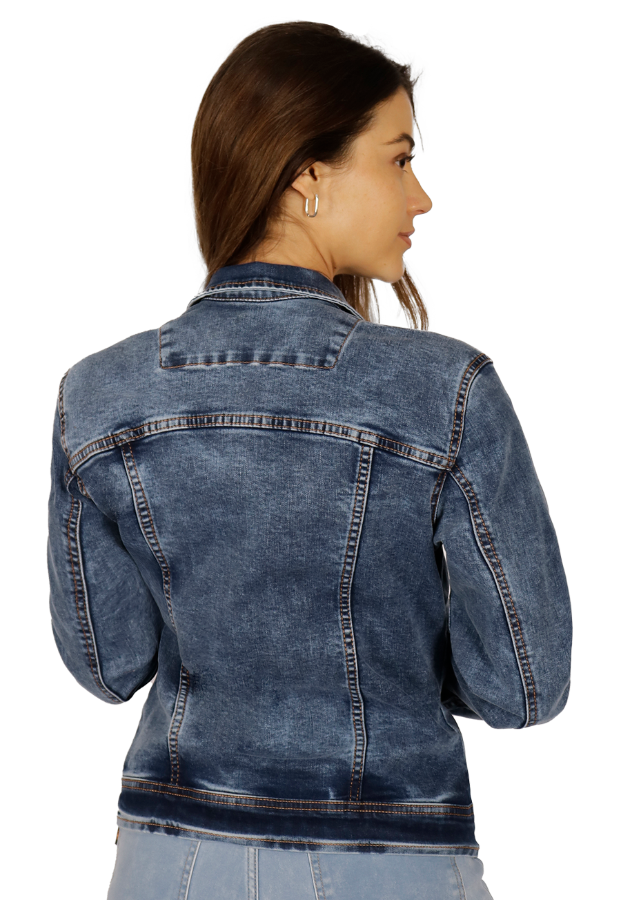 CHAQUETA MARISOL II AZUL MEDIO DIVINO JEANS - 2