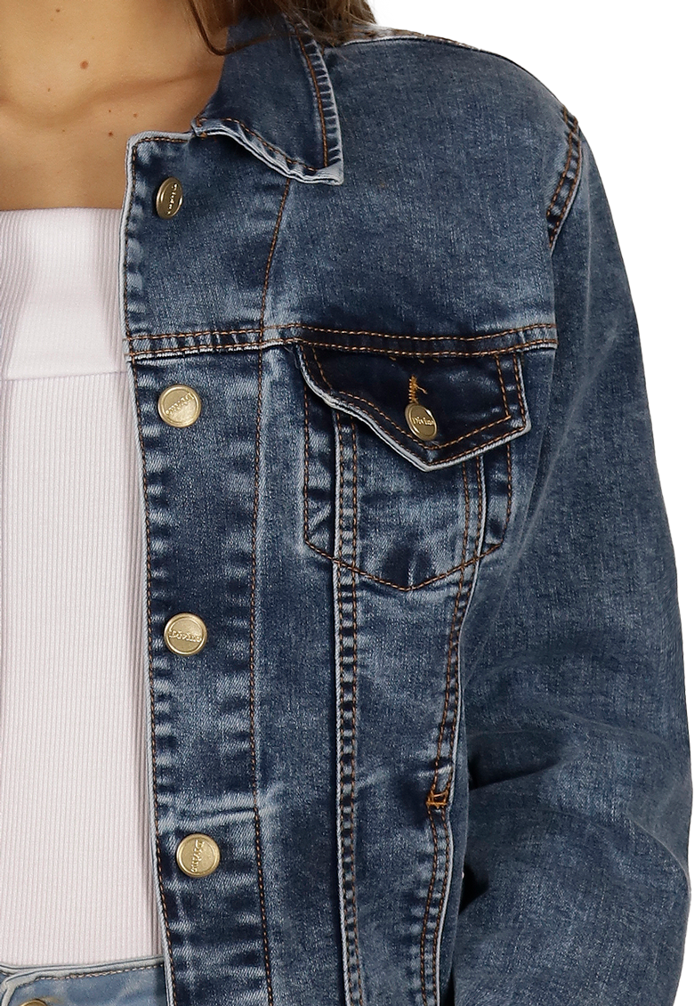 CHAQUETA MARISOL II AZUL MEDIO DIVINO JEANS - 3