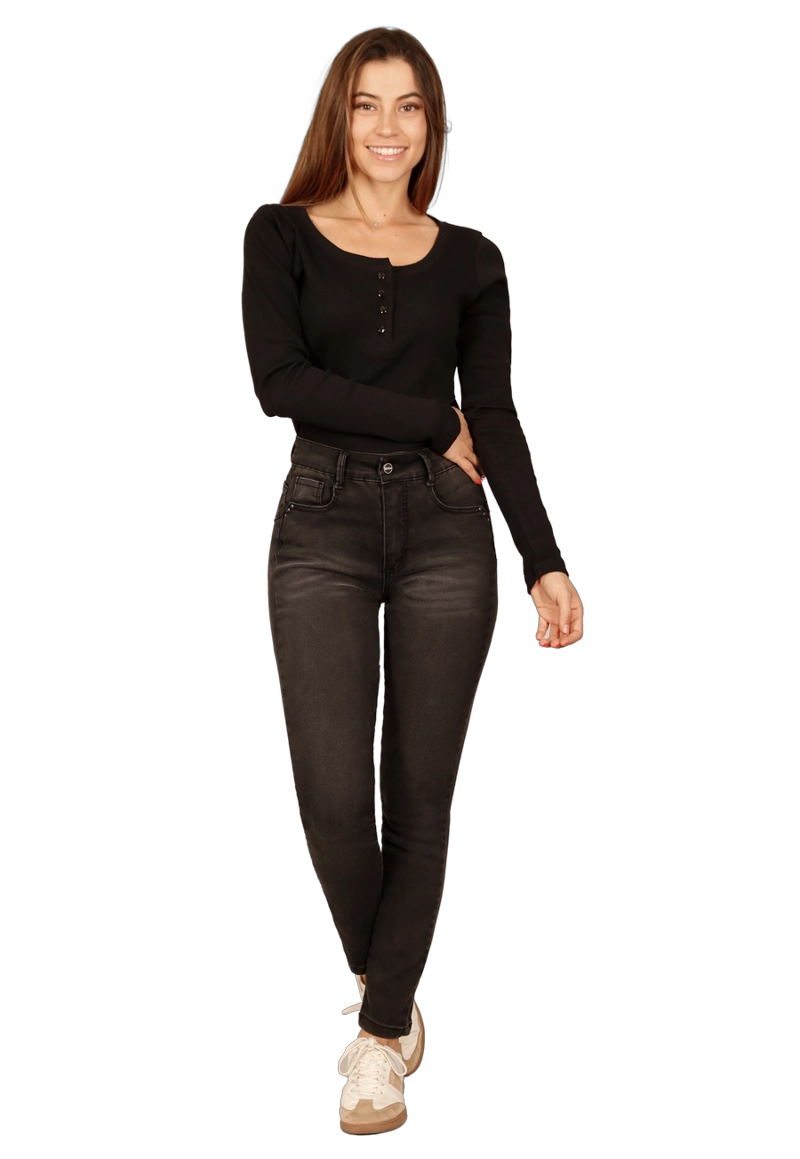 JEANS HILARY II NEGRO DIVINO JEANS - 1