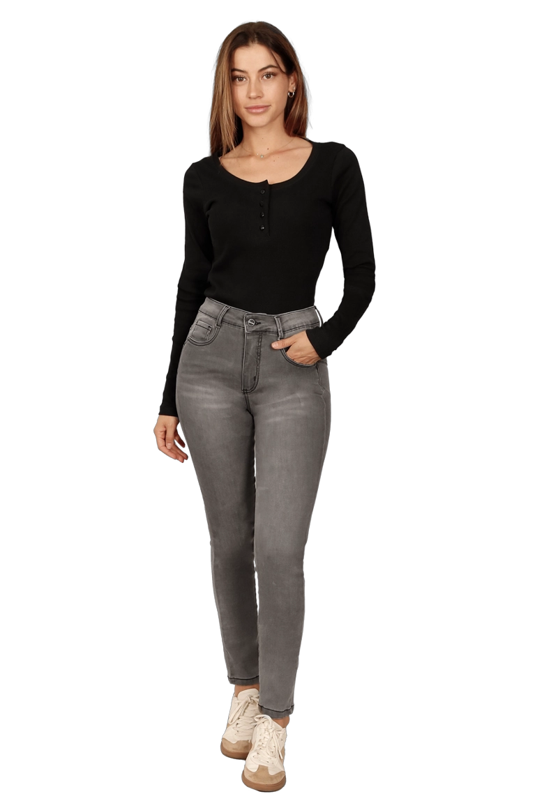 JEANS HILARY III GRIS DIVINO JEANS - 1