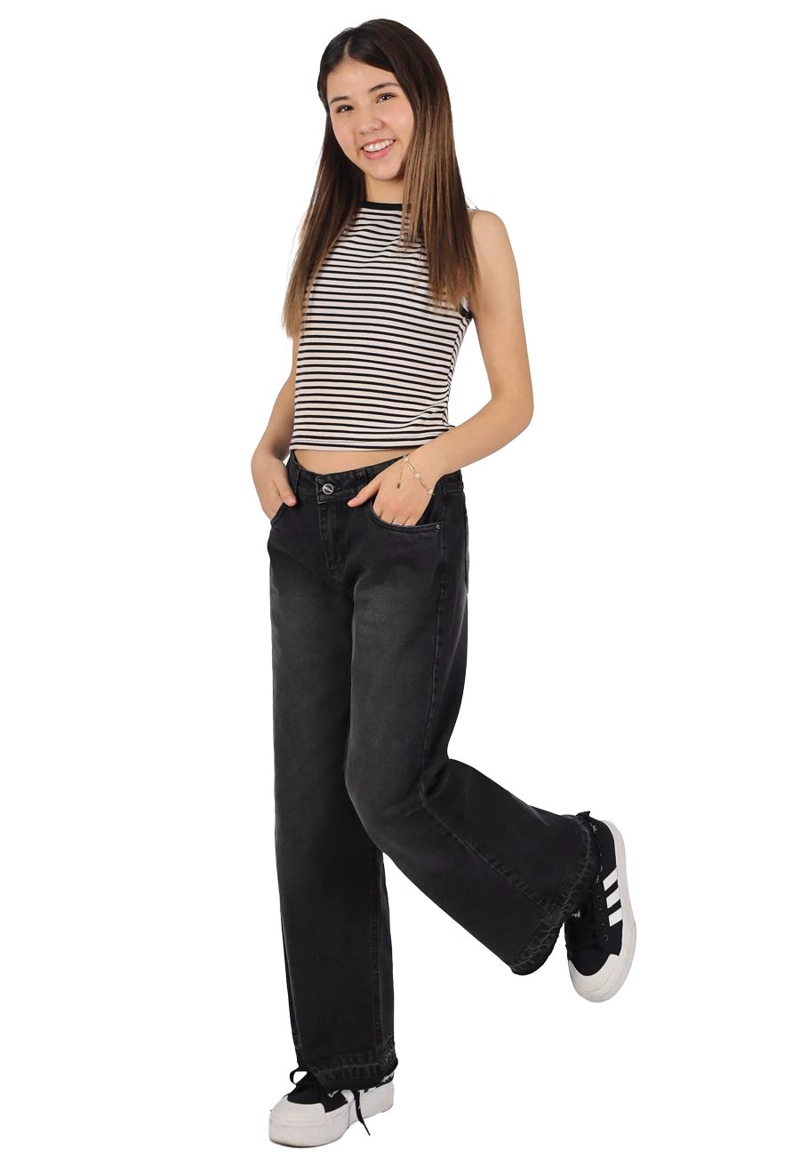 JEANS LUNITA III NEGRO DIVINO TEEN - 1