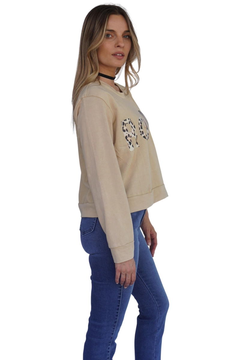 POLERON NORA III BEIGE DIVINO JEANS - 2