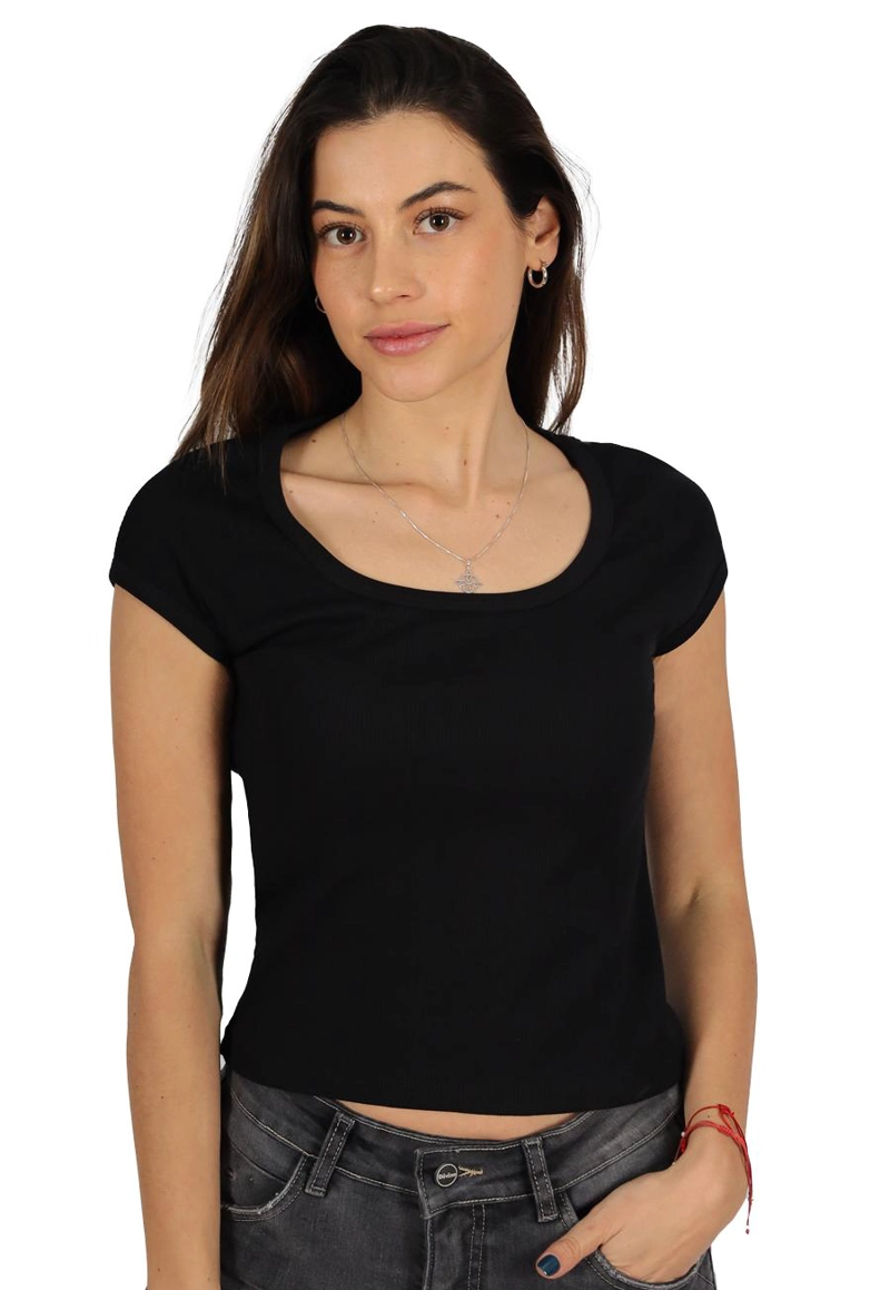 POLERA MAIRA I NEGRA DIVINO JEANS - 1