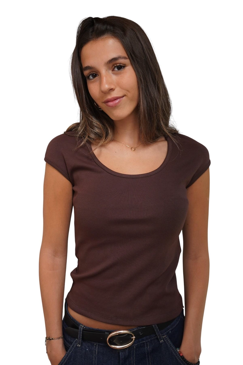 POLERA MAIRA II CAFE  DIVINO JEANS - M - 2