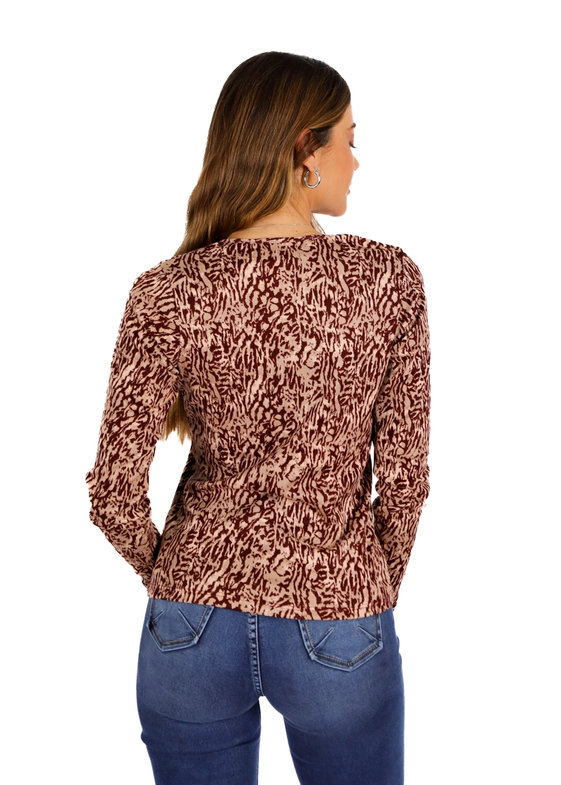 POLERA MILA I BURDEO PRINT DIVINO JEANS - 2