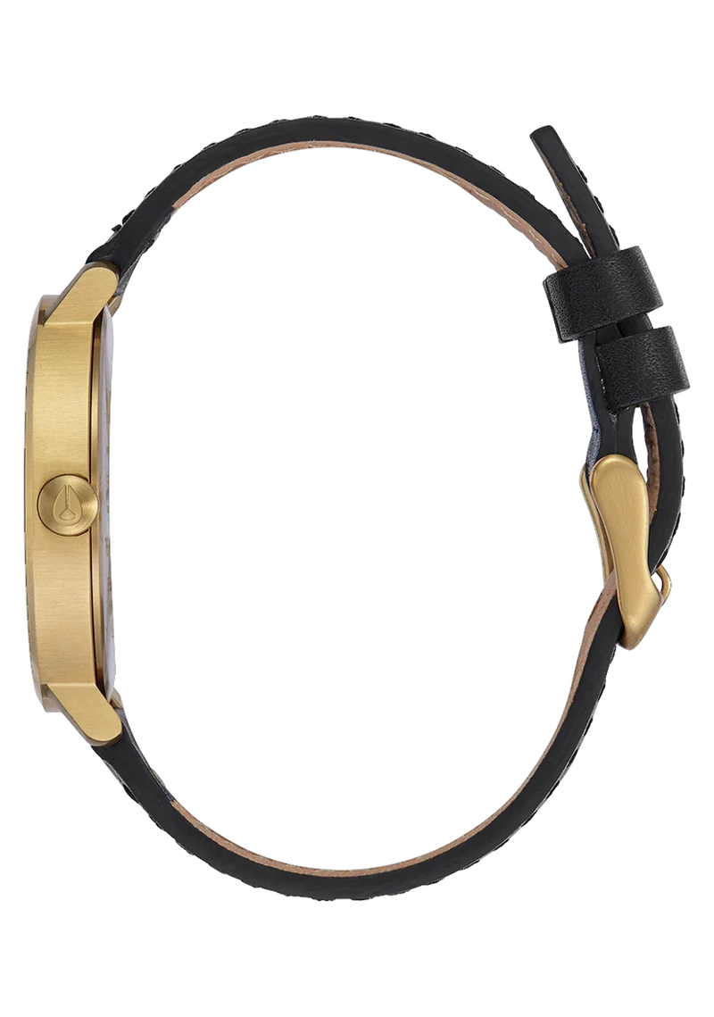 RELOJ ARROW LEATHER GOLD BLACK - 2