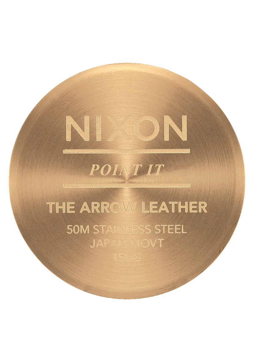 RELOJ ARROW LEATHER GOLD BLACK - 4