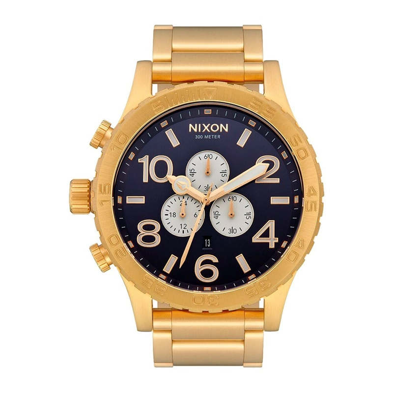 RELOJ NIXON HOMBRE 51-30 CHRONO GOLD INDIGO - 1