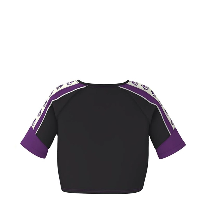 CROPTOP AUTHENTIC WOMEN FINNI BLACK VIOLET WHITE - 3