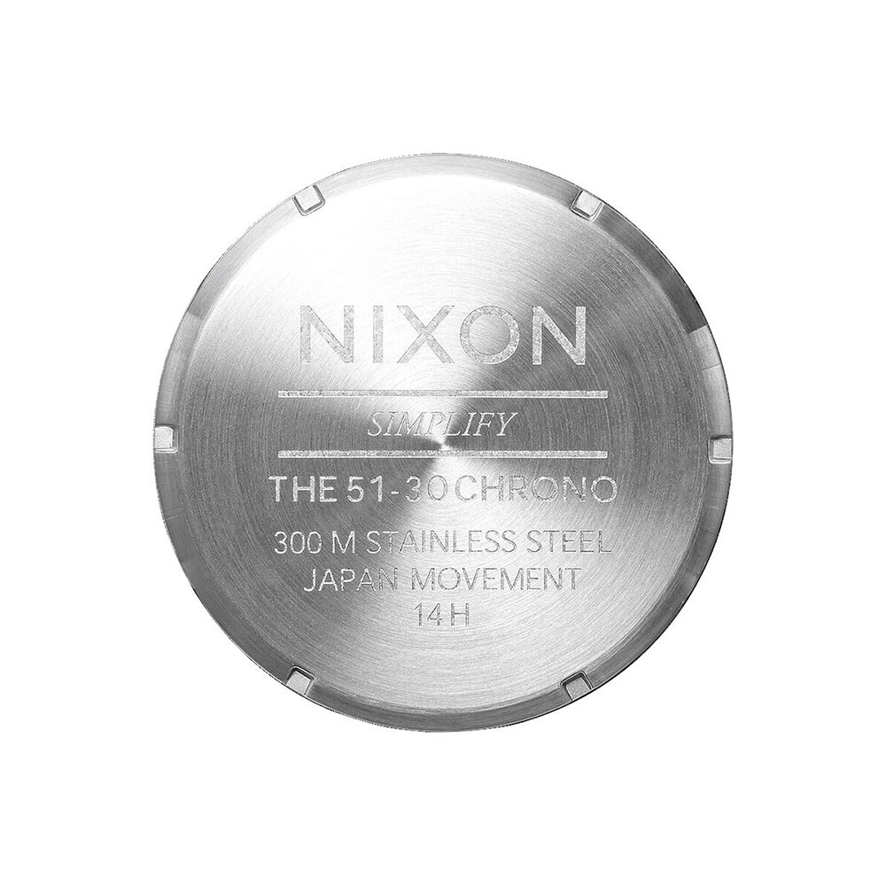 RELOJ DE PULSERA NIXON 51-30 CHRONO ALL SILVER BLACK - 4