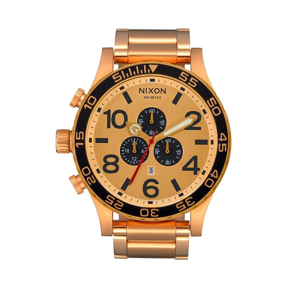 RELOJ DE PULSERA NIXON 51-30 CHRONO ALL GOLD GOLD BLACK - 1