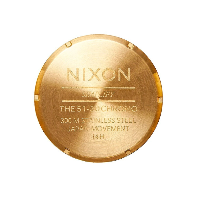 RELOJ DE PULSERA NIXON 51-30 CHRONO ALL GOLD GOLD BLACK - 4