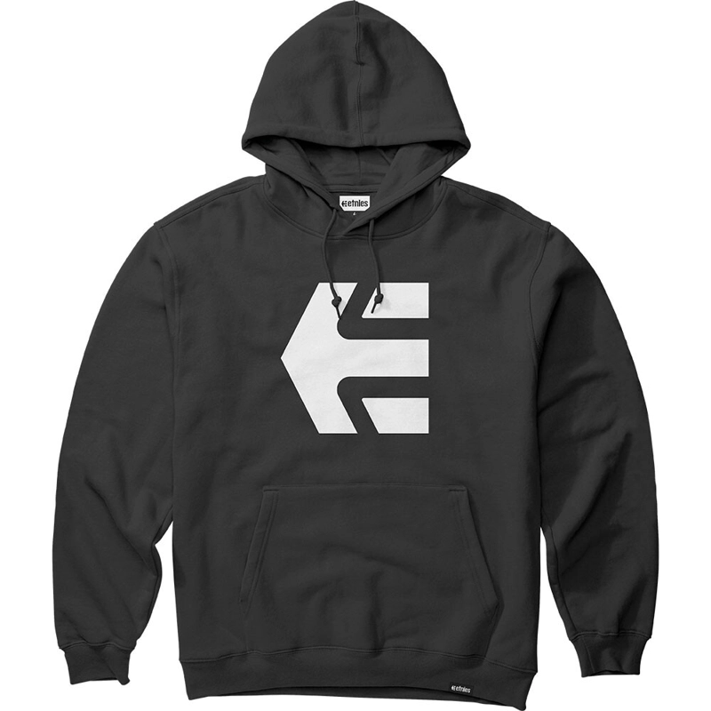 POLERON CLASSIC ICON HOODIE BLACK WHITE ETNIES - 1