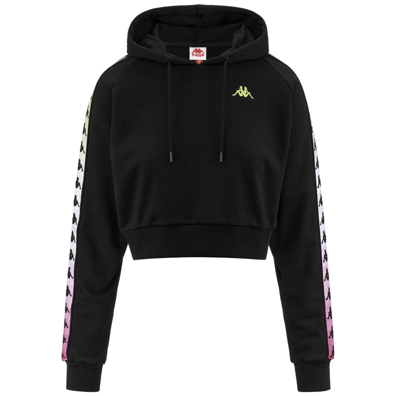 POLERON CROP WOMEN BANDA TAMAS DEGRADE BLACK FUXIA - 1