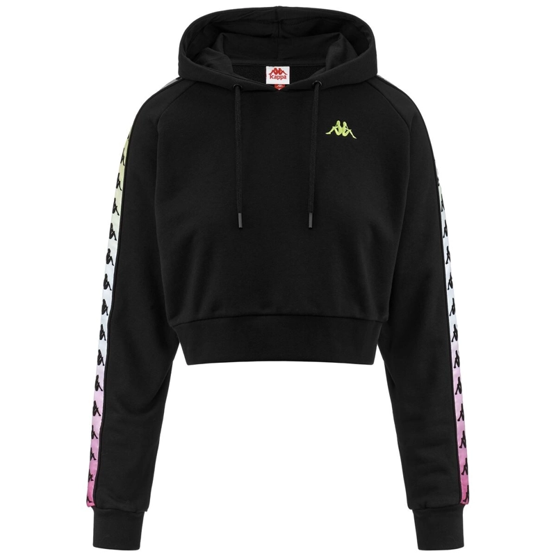 POLERON CROP WOMEN BANDA TAMAS DEGRADE BLACK FUXIA - 1