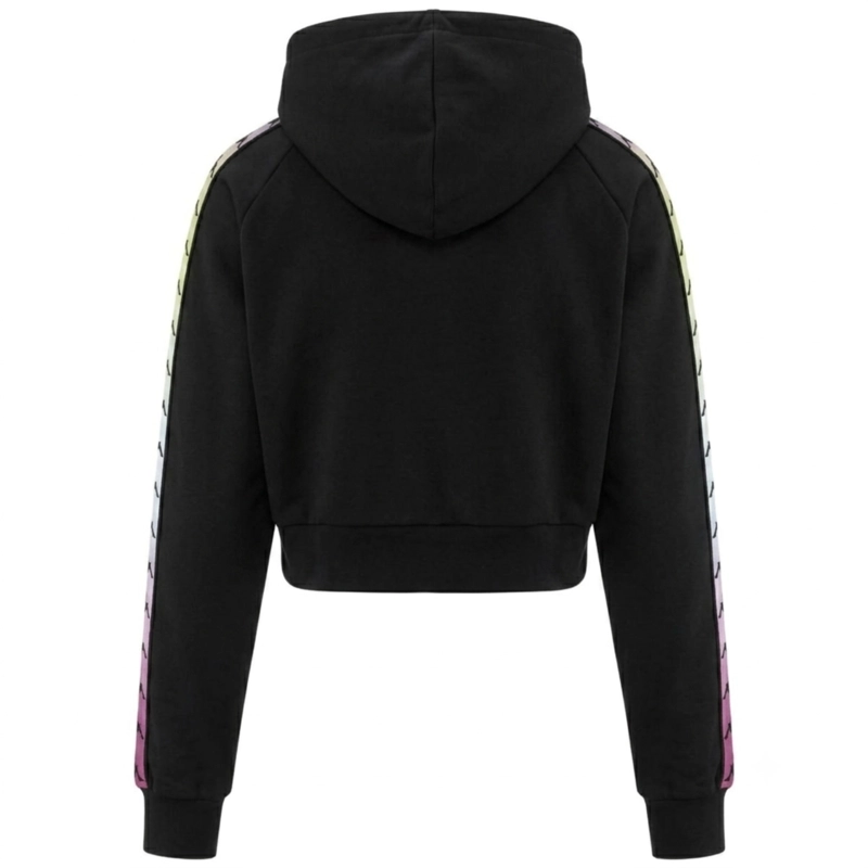 POLERON CROP WOMEN BANDA TAMAS DEGRADE BLACK FUXIA - 2