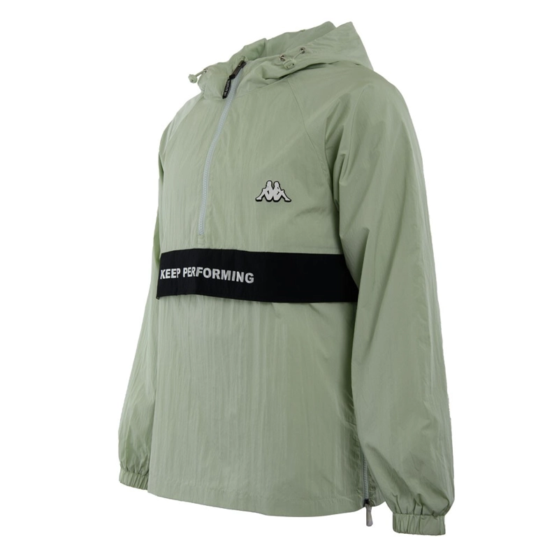 CORTAVIENTO MEN MINT WHITE BLACK - 2