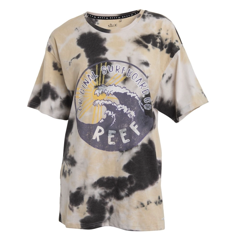 POLERA WOMEN OVERSIZE TIE DYE GREY BLACK - 1