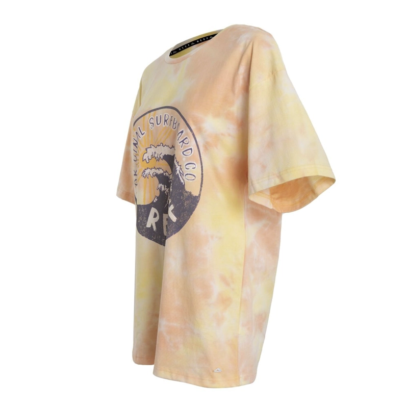 POLERA WOMEN OVERSIZE TIE DYE ORANGE - 2