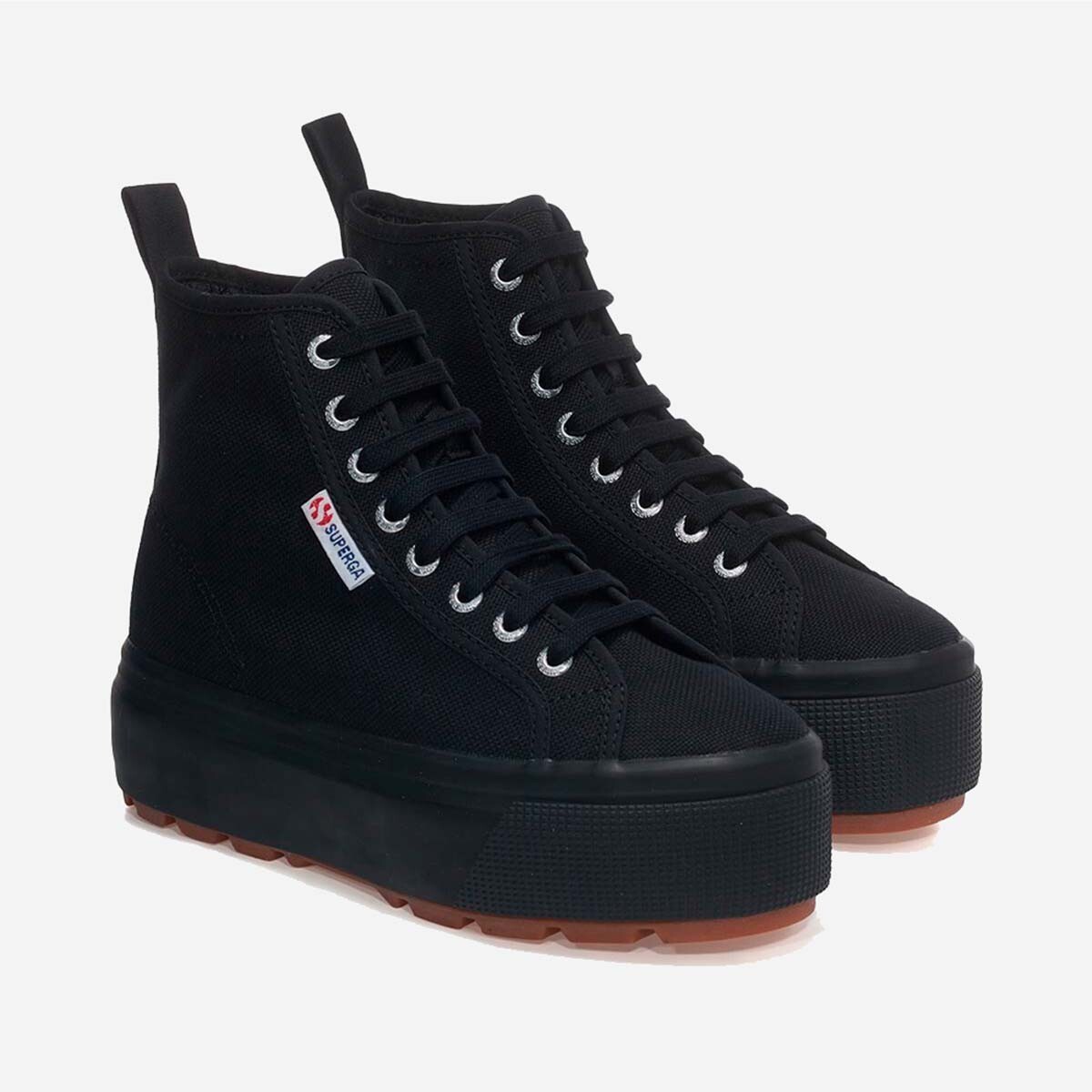 ZAPATILLAS MUJER SUPERGA URBANAS NEGRO S2123DW996 2708 HI TOP TANK FULL BLACK - 2
