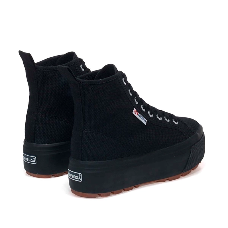 ZAPATILLAS MUJER SUPERGA URBANAS NEGRO S2123DW996 2708 HI TOP TANK FULL BLACK - 3