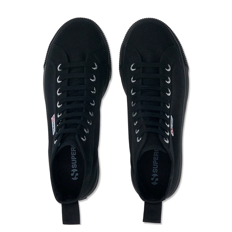 ZAPATILLAS MUJER SUPERGA URBANAS NEGRO S2123DW996 2708 HI TOP TANK FULL BLACK - 4