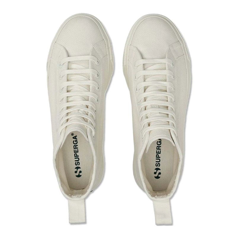 ZAPATILLAS MUJER SUPERGA URBANAS BLANCO S2123DWAGF 2708 HI TOP TANK WHITE AVORIO MILK - 4