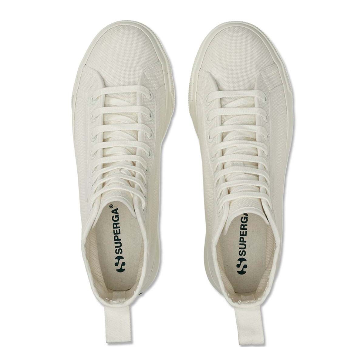 ZAPATILLAS MUJER SUPERGA URBANAS BLANCO S2123DWAGF 2708 HI TOP TANK WHITE AVORIO MILK - 4