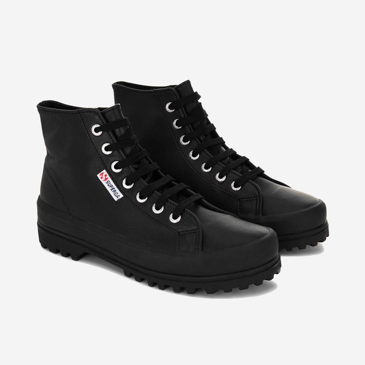 ZAPATILLAS MUJER SUPERGA URBANAS NEGRO S41188WA09 2341 ALPINA NAPPA FULL BLACK - 2