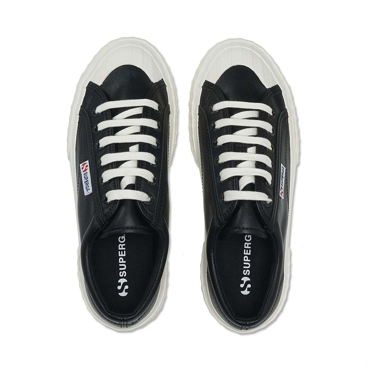 ZAPATILLAS MUJER SUPERGA URBANAS NEGRO S21222WACK 2631 STRIPE PLATFORM BLACK WHITE - 3