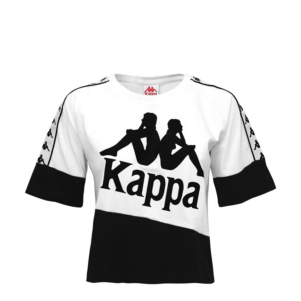 POLERA CROP 222 BANDA BALIMNOS WOMEN WHITE BLACK Blanco M