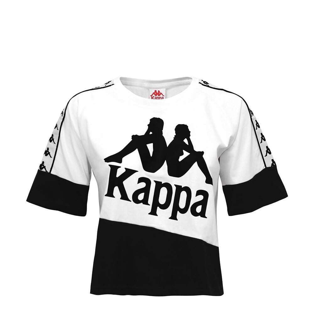 POLERA CROP 222 BANDA BALIMNOS WOMEN WHITE BLACK - 1