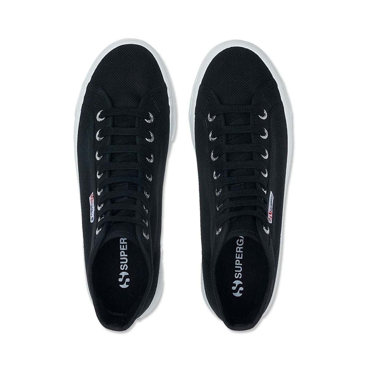 ZAPATILLAS MUJER SUPERGA URBANAS NEGRO S41273WF83 2708 HI TOP BLACK F WHITE - 4